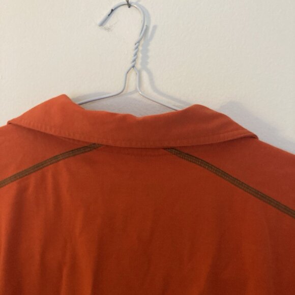 Patagonia Men’s Polo Shirt Orange Contrast Stitching Size L - Picture 5 of 5